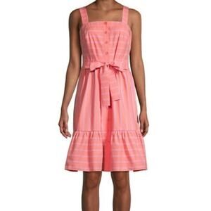 Gal Meets Glam Stripe Button Down Mini Dress Size 6